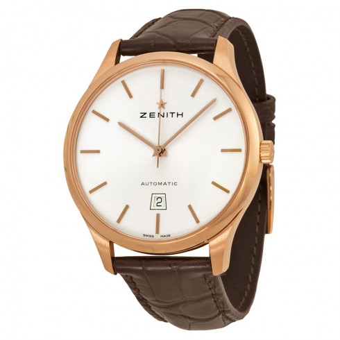 Zenith Captain Port Royal Silver Dial Brown Alligator Men's Watch 182020300101C498 watches
