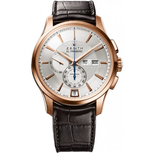 Zenith Captain Winsor Chronograph Silver Dial Brown Leather Men's Watch 18.2070.4054/02.C711 watches