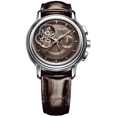 Zenith Chronomaster Brown Dial Leather Strap Automatic Power Reserve Men's Watch 030240402175C496 watches