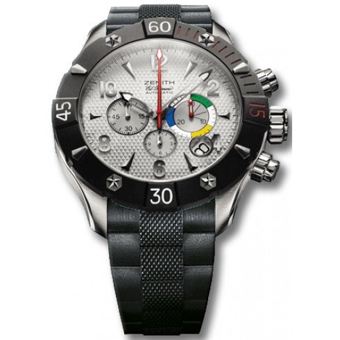Zenith Defy Classic Chronograph Silver Guilloche Black PVD Men's Watch 03.0526.4000.01.R642 watches