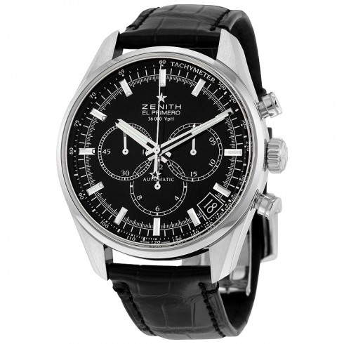 Zenith El Primero 36'000 VpH Black Dial Chronograph Automatic Men's Watch 03208040021C496 watches