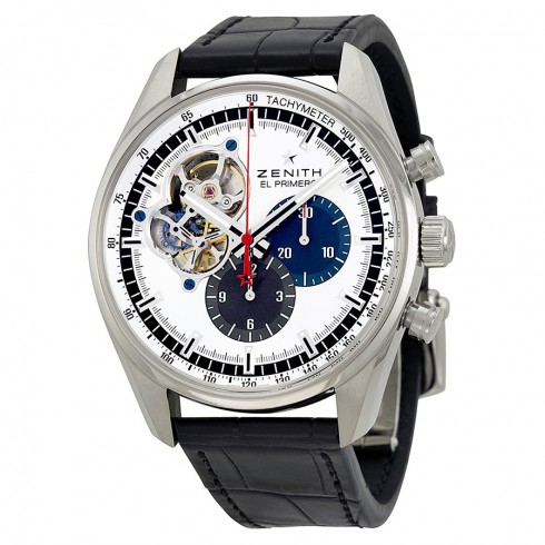 Zenith El Primero Chronomaster Silver Dial Black Leather Men's Watch 03.2040.4061/69.C496 watches