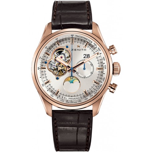 Zenith El Primero Chronomaster Silver Dial Brown Leather Men's Watch 18.2160.4047/01.C713 watches