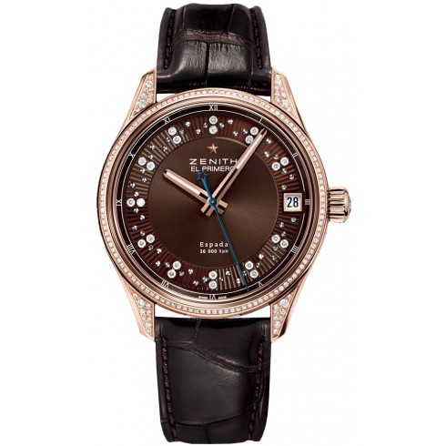 Zenith El Primero Espada Brown Diamond Dial Brown Leather Men's Watch 22.2170.4650/76.C713 watches