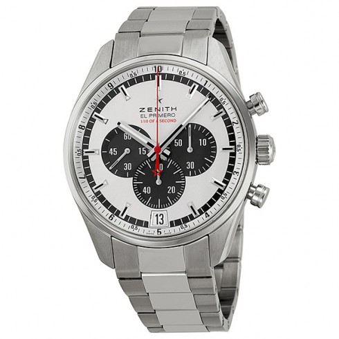 Zenith El Primero Striking 10th Silver Dial Chronograph Stainless Steel Men's Watch 032043405201M2040 watches