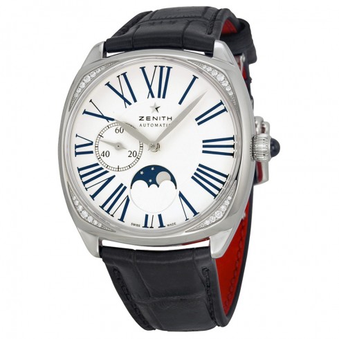 Zenith Elite Heritage Star Moonphase Silver Dial Brown Leather Ladies Watch 16.1925.692/01.C725 watches