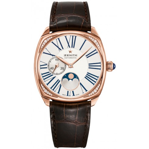 Zenith Heritage Star Moonphase Silver Dial Brown Leather Ladies Watch 22.1925.692/01.C725 watches