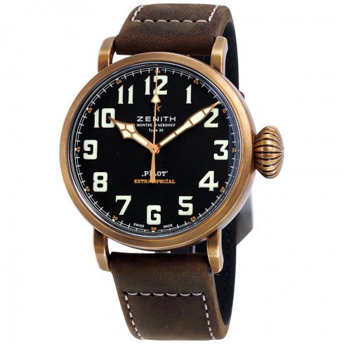 Zenith Pilot Montre D'aeronef Type 20 Black Dial Automatic Men's Watch 29.2430.679/21.C753 watches