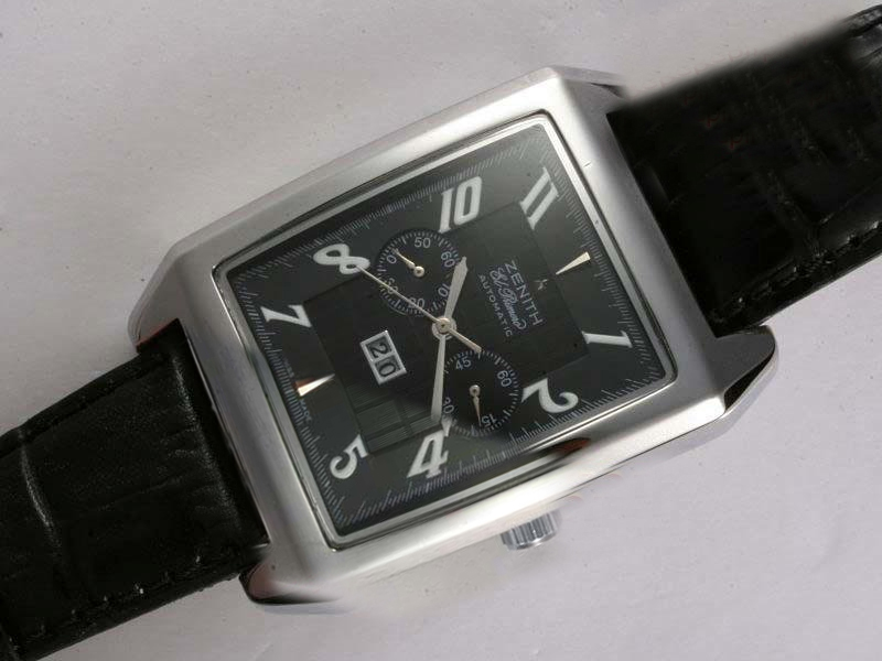 Zenith Port Royal Open Grande 03.0550.4010/21.C503 Stainless Steel Case Black Dial Watch watches