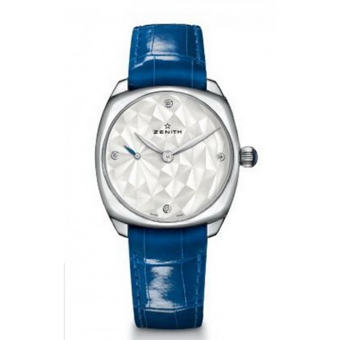 Zenith Star White Lacquered Dial Diamond Ladies Watch 03197168180C754 watches