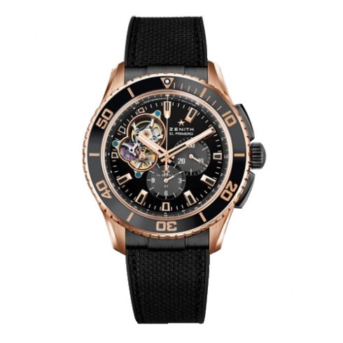 Zenith Stratos Spindrift Carbon Fiber Dial Chronograph Men's Watch 862060406121R573 watches