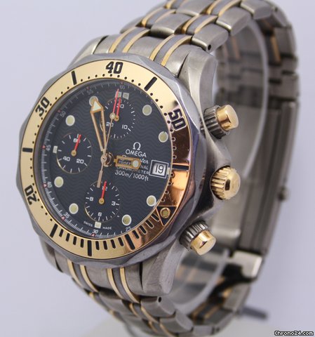 replica Omega Seamaster Diver Chrono Titan/Rotgold, B+P 1995 WATCHES 1