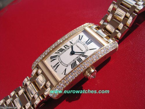 Cartier TANK AMERICAINE YELLOW GOLD WATCHES 2