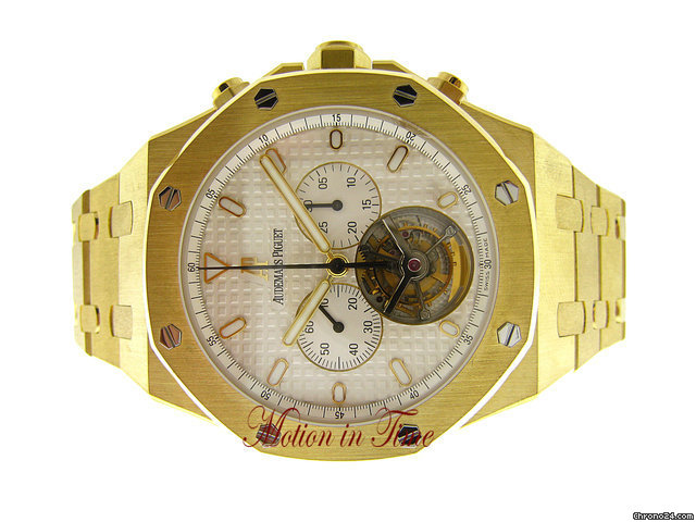 Audemars Piguet AP JUMBO ROYAL OAK TOURBILLON CHRONOGRAPH -YELLOW GOLD WATCHES 2