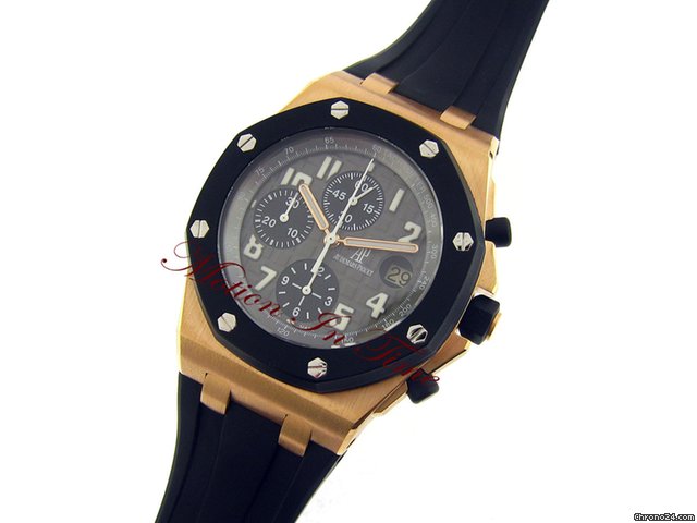 replica Audemars Piguet AP RUBBERCLAD ROSE GOLD - ROYAL OAK OFFSHORE - WATCHES 1 