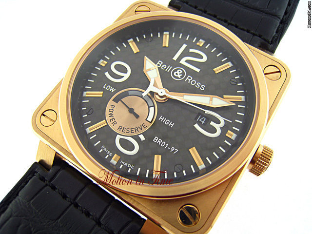 replica Bell & Ross ROSE GOLD POWER RESERVE - LIMITED EDITION 250 PIECES NEW WATCHES 1