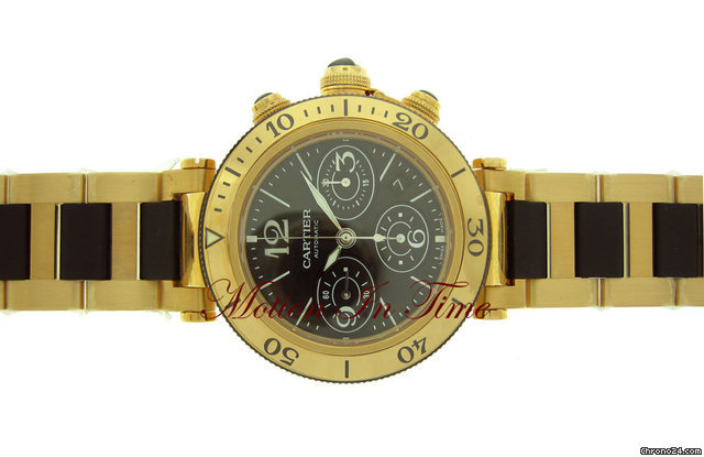 Cartier PASHA SEATIMER CHRONOGRAPH ROSE GOLD & BLACK RUBBER LIMITED WATCHES 2