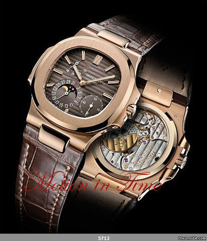 Patek Philippe 5712R NAUTILUS JUMBO ROSE GOLD POWER RESERVE MOONPHASE - NEW WATCHES 2
