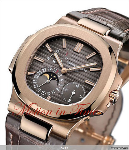 replica Patek Philippe 5712R NAUTILUS JUMBO ROSE GOLD POWER RESERVE MOONPHASE - NEW WATCHES 1