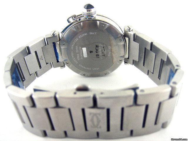 replica Cartier PASHA SEATIMER MEN'S STAINLESS STEEL BLACK DIAL WATCHES 1