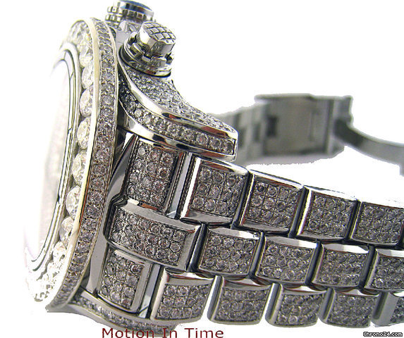 replica Breitling SUPER AVENGER - 27.90ct DIAMOND -COMPLETE DIAMOND EVERYWHERE WATCHES 1 