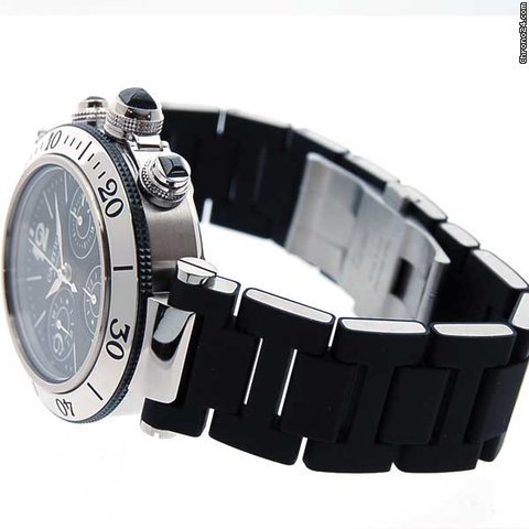 Cartier PASHA SEATIMER CHRONOGRAPH AUTOMATIC STAINLESS & RUBBER WATCHES 2