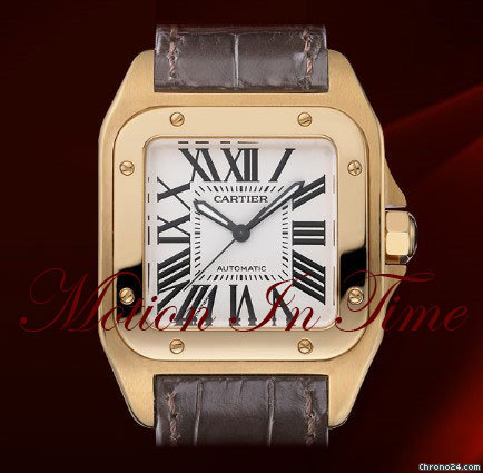 Cartier SANTOS 100 MEDIUM ROSE GOLD AUTOMATIC ~ 2011 WATCHES 2