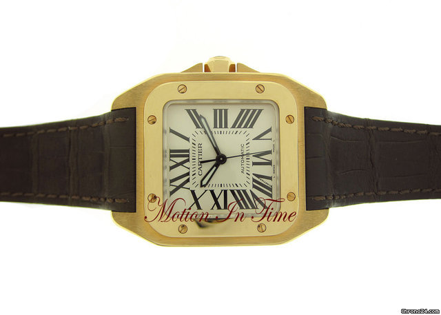 replica Cartier SANTOS 100 MEDIUM ROSE GOLD AUTOMATIC ~ 2011 WATCHES 1