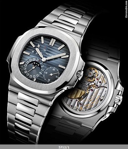 replica Patek Philippe 5712/1A NAUTILUS JUMBO - POWER RESERVE MOONPHASE AUTOMATIC WATCHES 1 