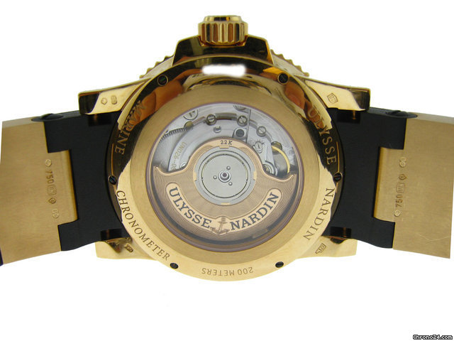 replica Ulysse Nardin MAXI MARINE DIVER CHRONOMETER - ROSE GOLD ON RUBBER 43mm NEW WATCHES 1