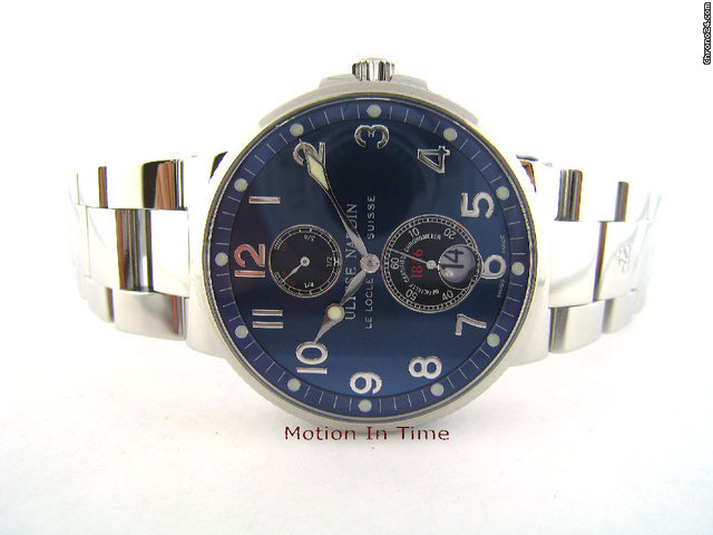 Ulysse Nardin MAXI MARINE CHRONOMETER 41mm STAINLESS STEEL BLUE DIAL WATCHES 2