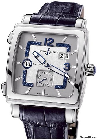 Ulysse Nardin QUADRATO DUAL TIME MEN'S STAINLESS STEEL - NEW MODEL - 42mm WATCHES 2