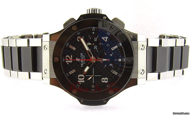 Hublot BIG BANG STAINLESS STEEL & BLACK CERAMIC ON BRACELET WATCHES 2