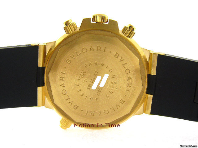 Bulgari BVLGARI DIAGONO PRO AQUA 3-TIME ZONE GMT 200m - YELLOW GOLD WATCHES 2