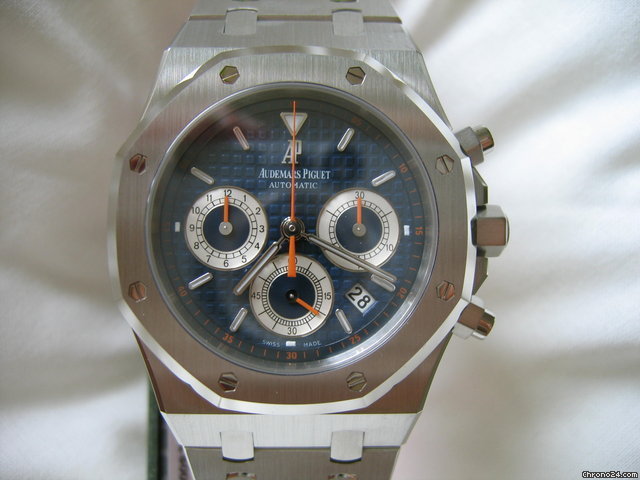 Audemars Piguet CHRONOGRAPH STAHL STAHL BLAUES BLATT ROYAL OAK CHRONOGRAPH BLAU ORANGE ZEIGER WATCHES 2