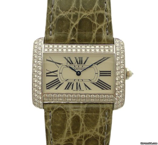 Cartier TANK DIVAN HERREN JUMBO WEISSGOLD MIT BOX WATCHES 2
