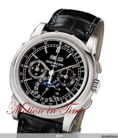 Patek Philippe 5970P PERPETUAL CALENDAR CHRONOGRAPH w/ MOONPHASE - PLATINUM WATCHES 2