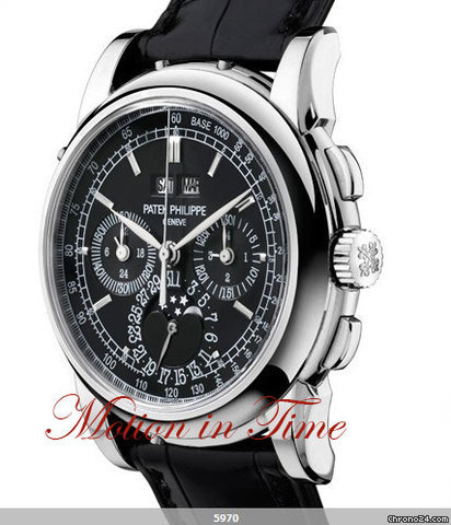 replica Patek Philippe 5970P PERPETUAL CALENDAR CHRONOGRAPH w/ MOONPHASE - PLATINUM WATCHES 1