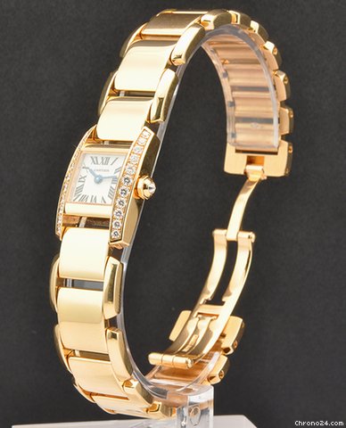 Cartier 18k Rose Gold Silver Dial Tankissime B&P WE70028H WATCHES 2