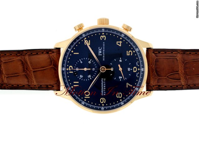 IWC PORTUGUESE CHRONOGRAPH AUTOMATIC ROSE GOLD BLACK DIAL - NEW WATCHES 2
