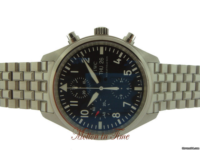 IWC PILOTS CHRONOGRAPH AUTOMATIC 42mm DAY-DATE NEW LARGER MODEL WATCHES 2
