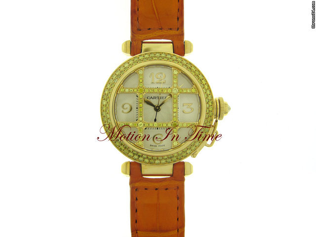 replica Cartier PASHA 32mm YELLOW GOLD FANCY YELLOW CANARY DIAMOND LIMITED WATCHES 1 