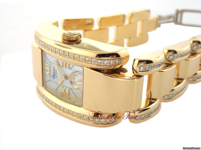 replica Chopard LA STRADA LADIES' YELLOW GOLD DIAMOND BEZEL & BRACELET - NEW WATCHES 1 