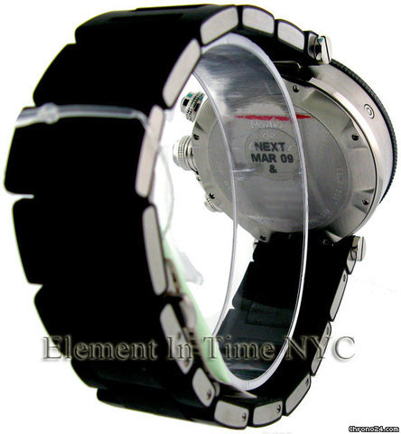 replica Cartier Pasha Seatimer Chronograph Stainless Steel Black Dial WATCHES 1
