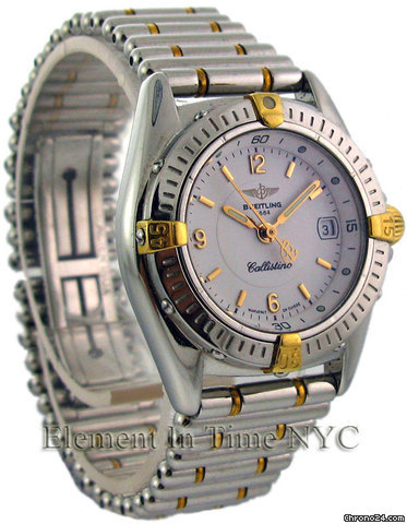 Breitling Callistino 18kt Gold/Steel On Bracelet White Dial WATCHES 2