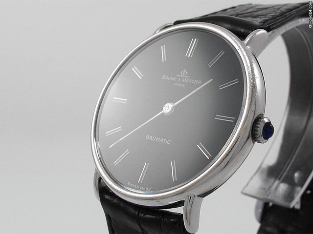 Baume & Mercier Herren Baume&Mercier "BAUMATIC" 750/- Weissgold Automatik WATCHES 2