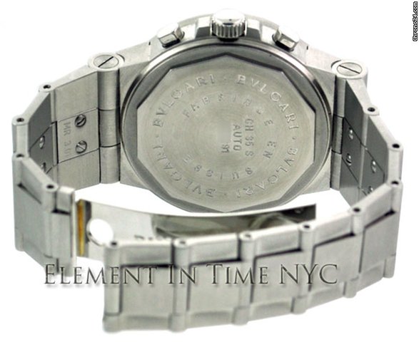 replica Bulgari Diagono Chronograph Stainless Steel On Bracelet White Dial WATCHES 1