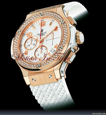 Hublot 341.PE.2010.RW.114 BIG BANG PORTO CERVO ROSE GOLD DIAMOND 41mm WHITE RUBBER-NEW WATCHES 2