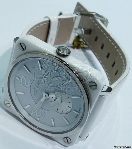 Bell & Ross WHITE CERAMIC AND STEEL LADIES WATCH SWISS WATCHES 2