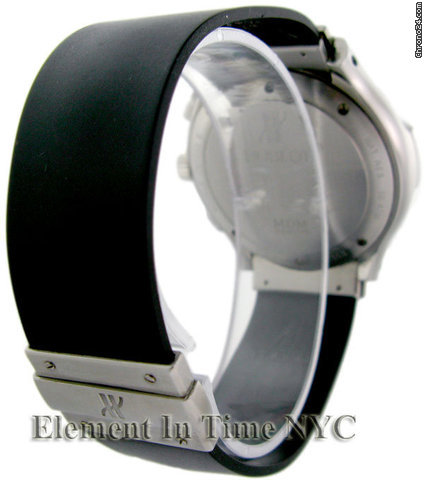 replica Hublot Classic Chrono Steel On Rubber Strap Diamonds Black Dial WATCHES 1